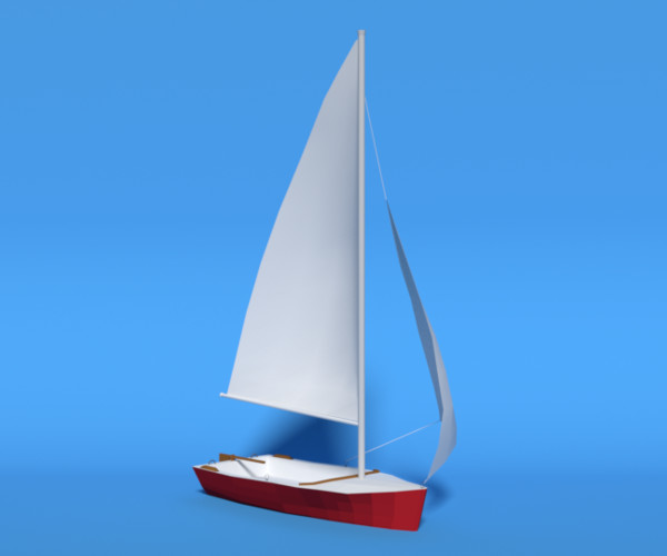 ArtStation - Low Poly Cartoon Javelin Dinghy Sailboat | Resources