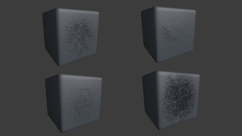 ZBRUSH 4 Realistic Ground & Grass Displacement Alpha Maps / Volume Set. 1