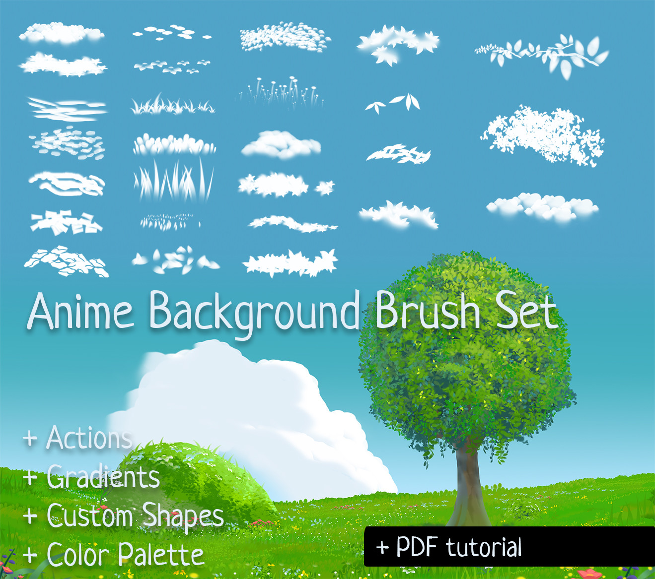 FREE Anime bow brush pack for procreate  BrushDownloads  Free Download  Procreate Brushes 