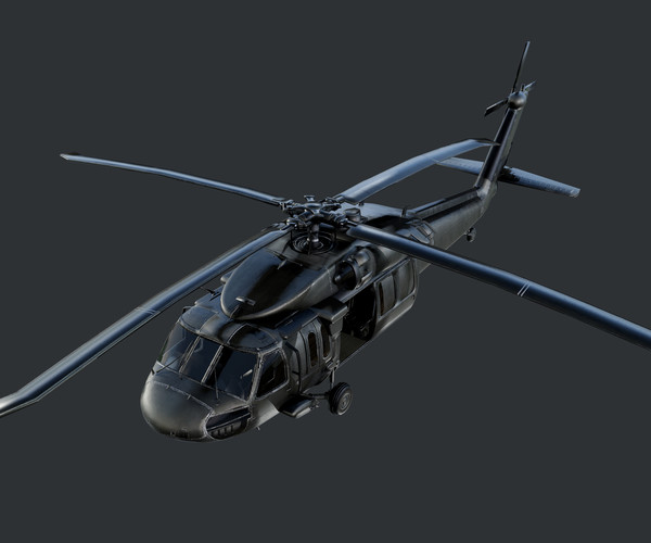 ArtStation - GAME READY Sikorsky UH60 Black Hawk Helicopter Low-poly 3D ...