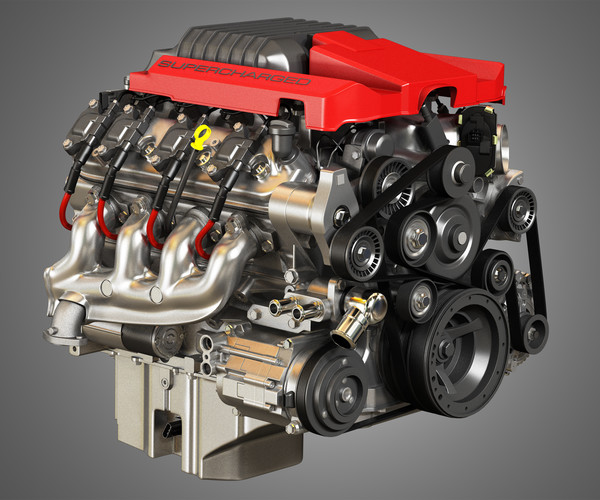 ArtStation V8 Supercharge Engine Resources