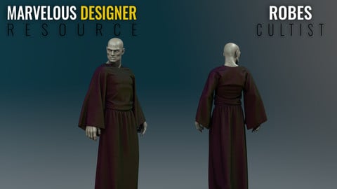 Robes - Necromancer - Marvelous Designer Resource