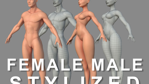 Male Female Body Base Stylized