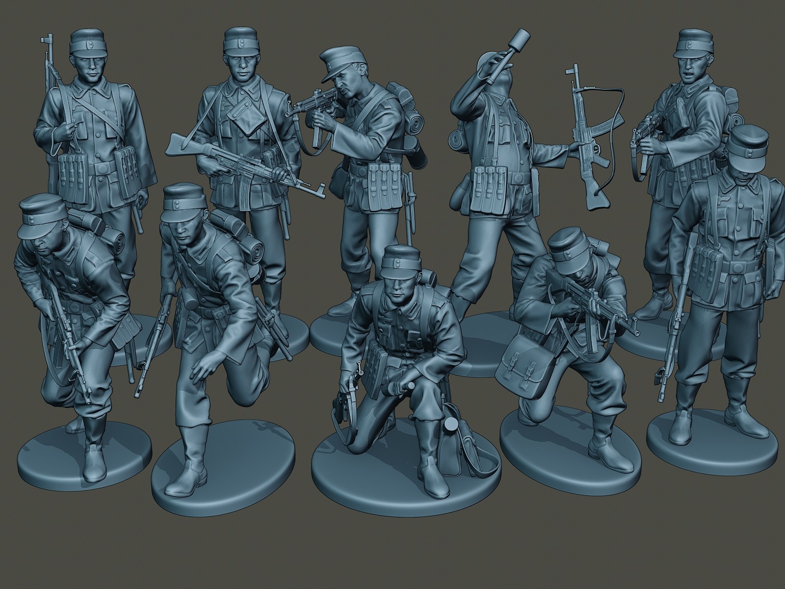 ArtStation - German soldiers ww2 G3 Pack1 | Resources