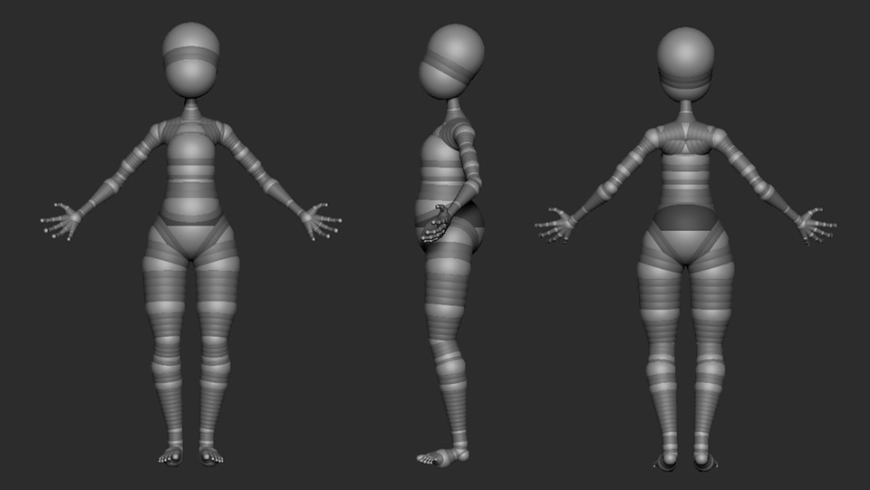 ArtStation ZSphere Skeleton Set Stylized (ZBrush) Resources