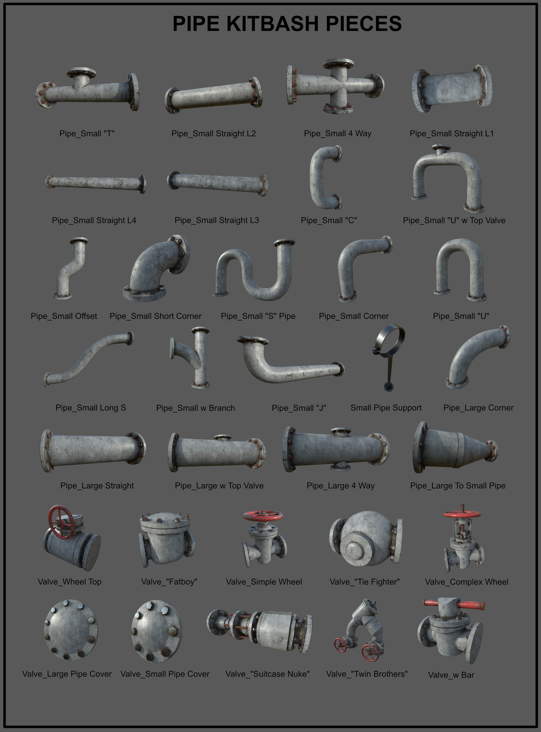 ArtStation Pipe Kitbash Resources