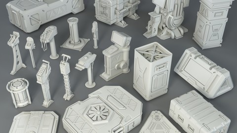 Sci-Fi Factory Units - 20 pieces - Collection - 1