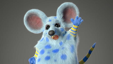 Xgen cartoon rat character project with all files. Redshift/Maya scene.