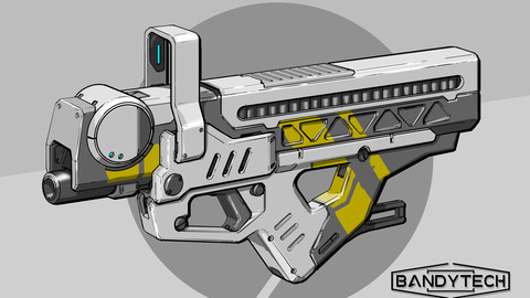Futuristic handgun/smg