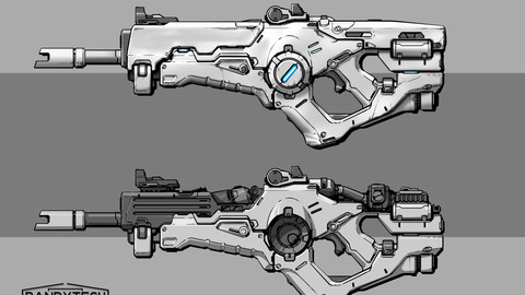 Futuristic rifle concept
