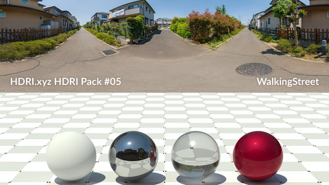 WalkingStreet - 16K 32bit HDRI Spherical Panorama (from Pack #5)