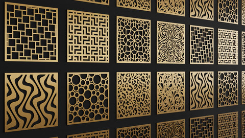 Pack of square patterns - 8 pieces (Vol.2)