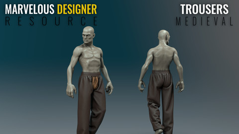 Trousers - Medieval - Marvelous Designer Resource