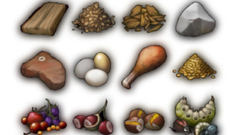 Icons pack - prehistoric - 512x512 px