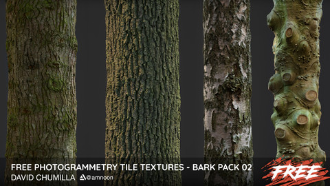 Photogrammetry Tile Textures - Bark Pack 02 - Free!