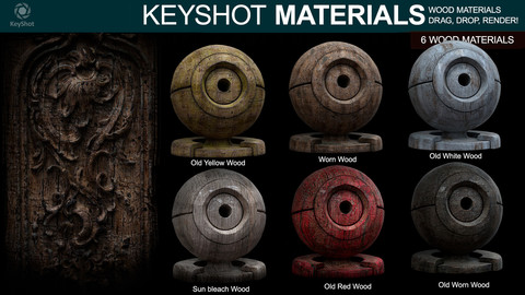 Wood materials 2 - For Keyshot