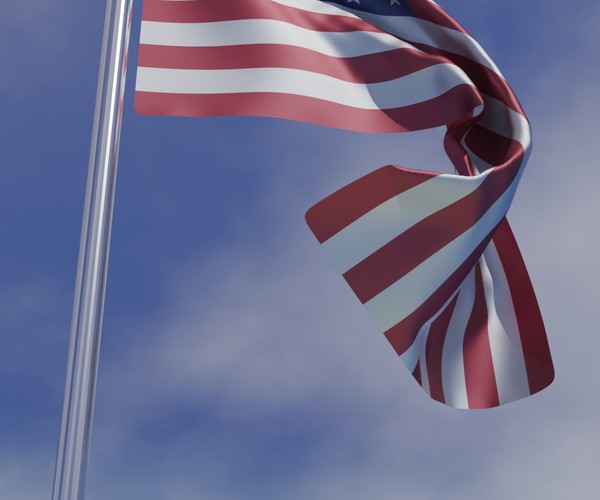 ArtStation Procedural American Flag for Blender Resources