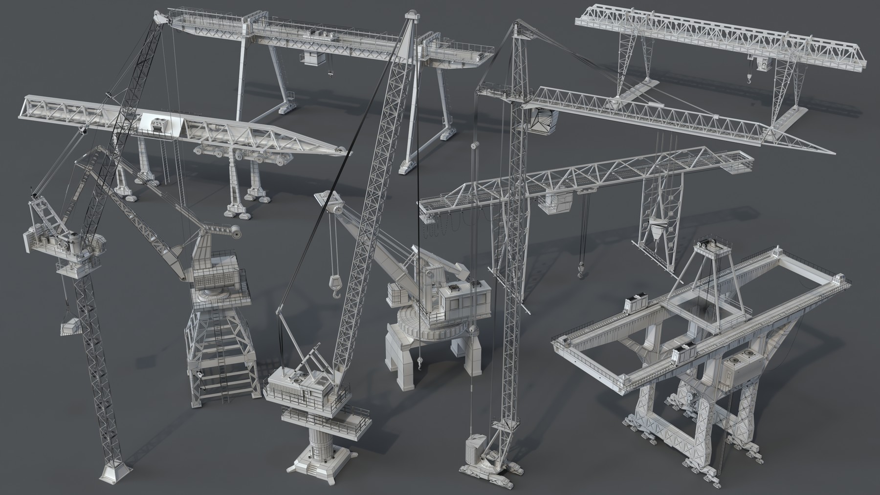 ArtStation Cranes 10 pieces Resources