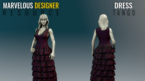 Dress - Tango - Marvelous Designer Resource