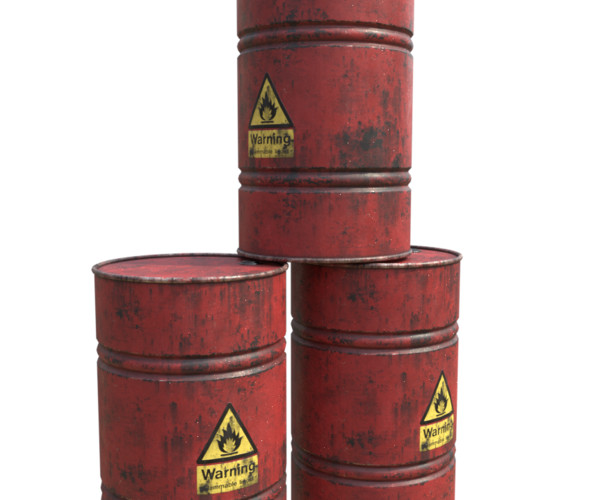 ArtStation Flammable Oil Barrel Resources