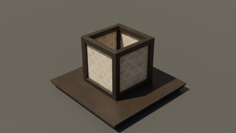 Japanese Wood Lamp 2