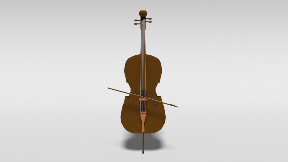 Artstation - Low Poly Cartoon Cello 