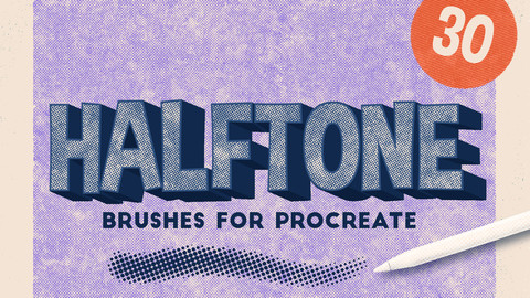 HALFTONE BRUSHES FOR PROCREATE