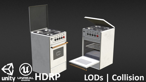 Retro Gas Oven White