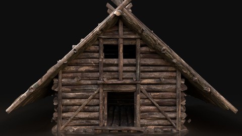 NEXT GEN AAA FANTASY MEDIEVAL VIKING WOODEN COTTAGE HOUSE HUT