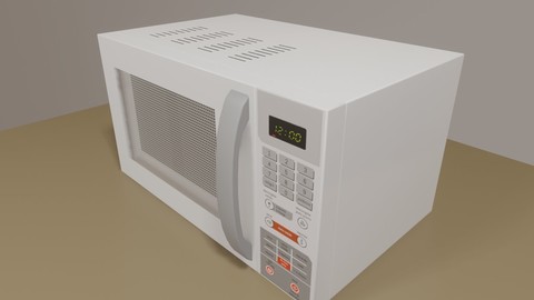White Microwave - Game Assets