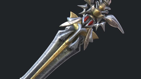 Fantasy sword 19 3d model