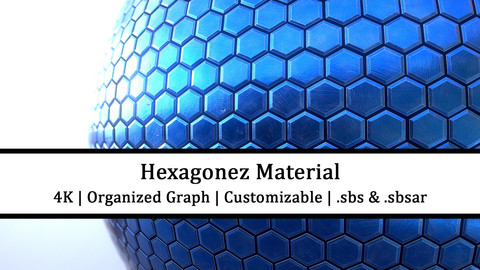 Hexagonez Metal | 4K Substance Material| Full Graph