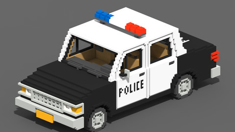 Voxel Police Car