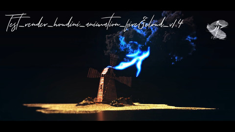 Cloud and fire houdini