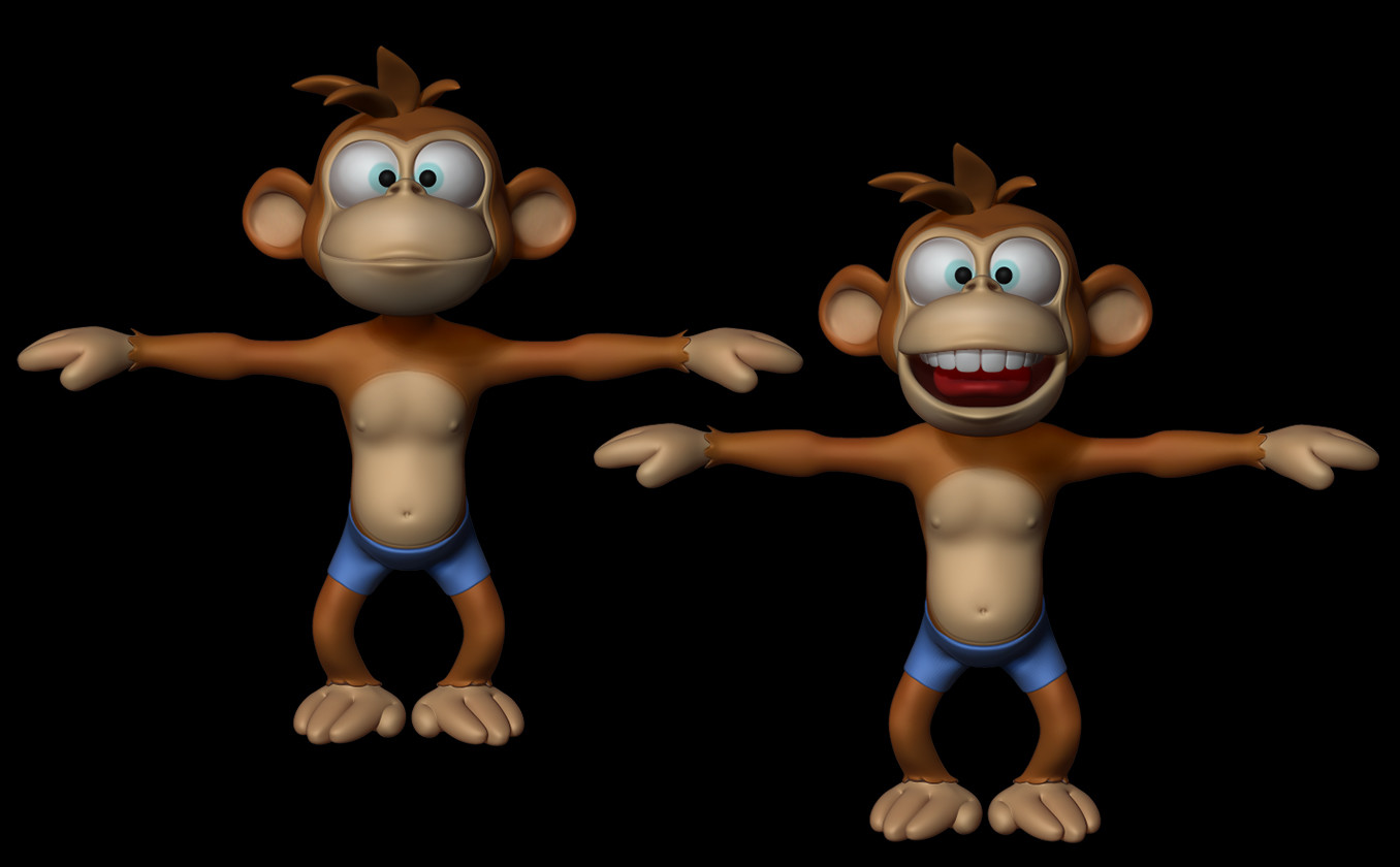 Stylized Game Ready Monkey 3D Model, 54% OFF