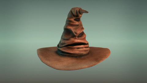 Harry potter hat - sorting hat Low-poly 3D model