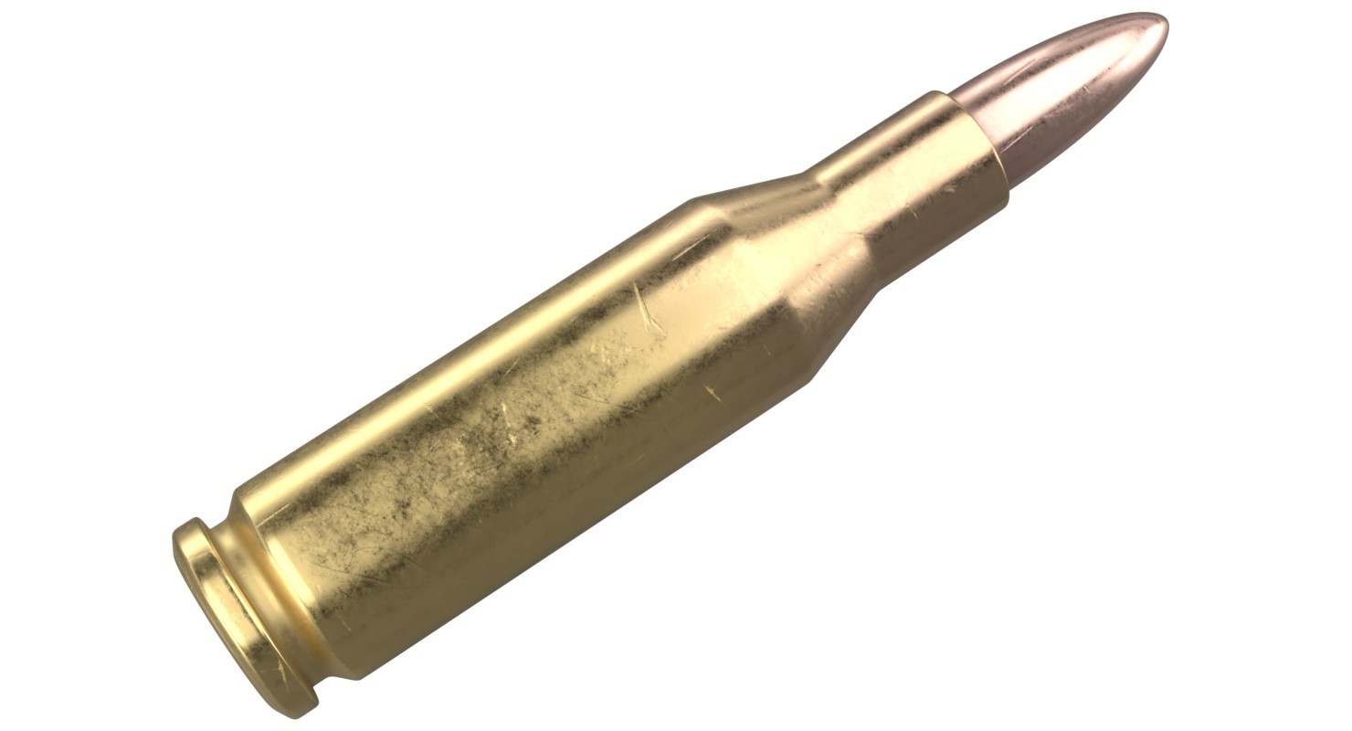 This is a model of a 5.56X45mm Nato Bullet. 