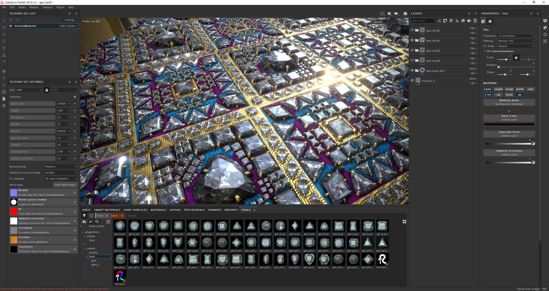 ArtStation gem_paint(substance painter) Resources