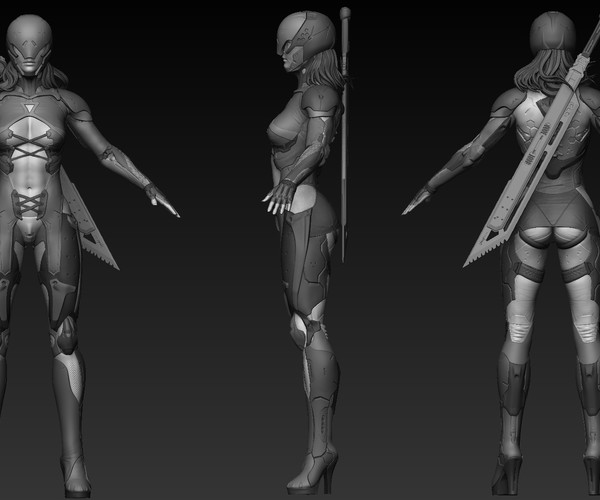 Artstation Female Cyberpunk Zbrush Resources 2112