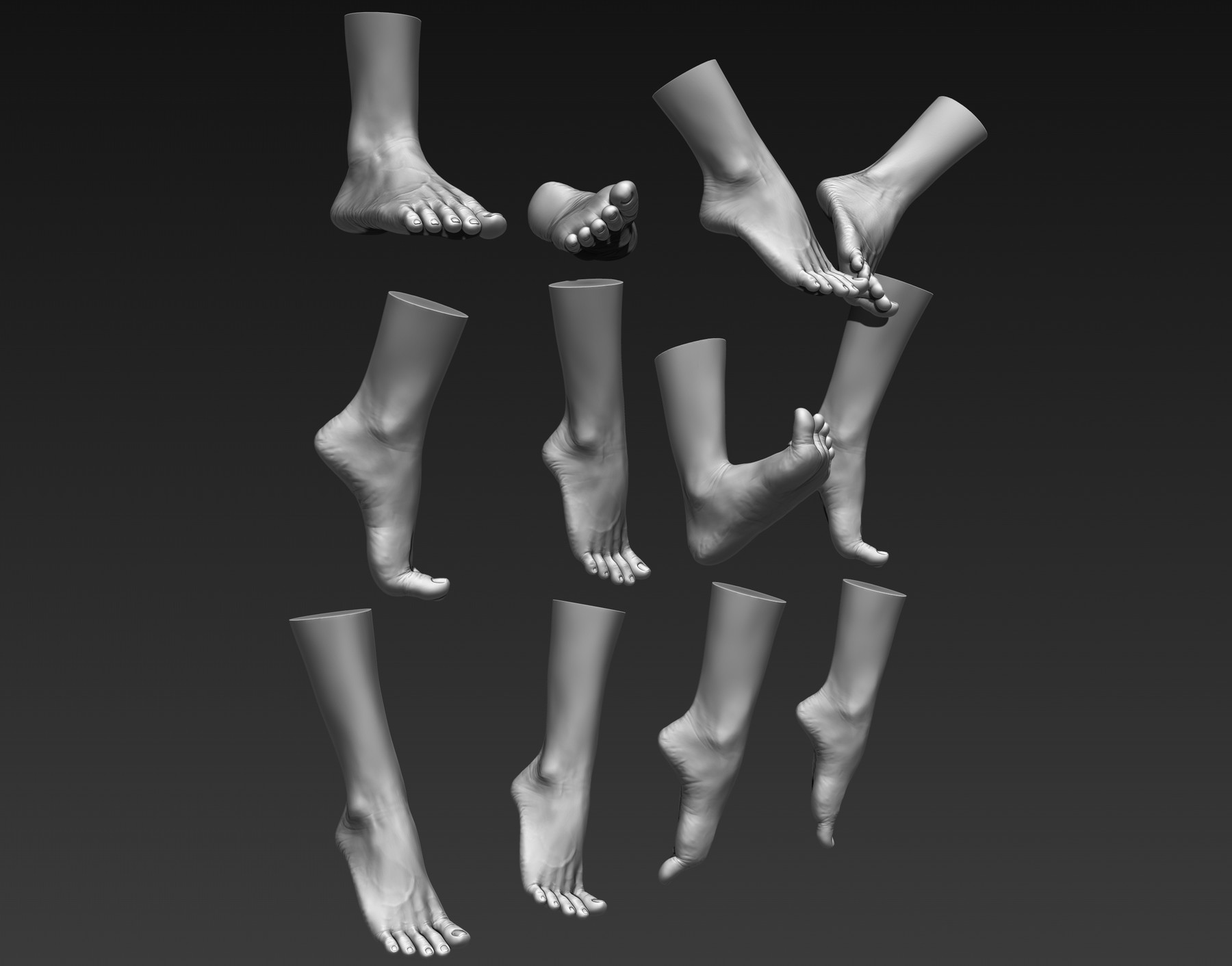 ArtStation - Female Feet 12 Poses | Resources