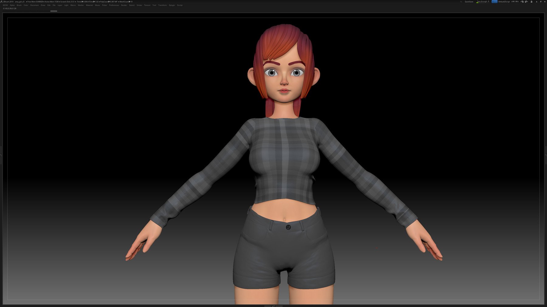 ArtStation - ZBrush Stylized Character Girl Base Mesh - Amy Girl Style ...