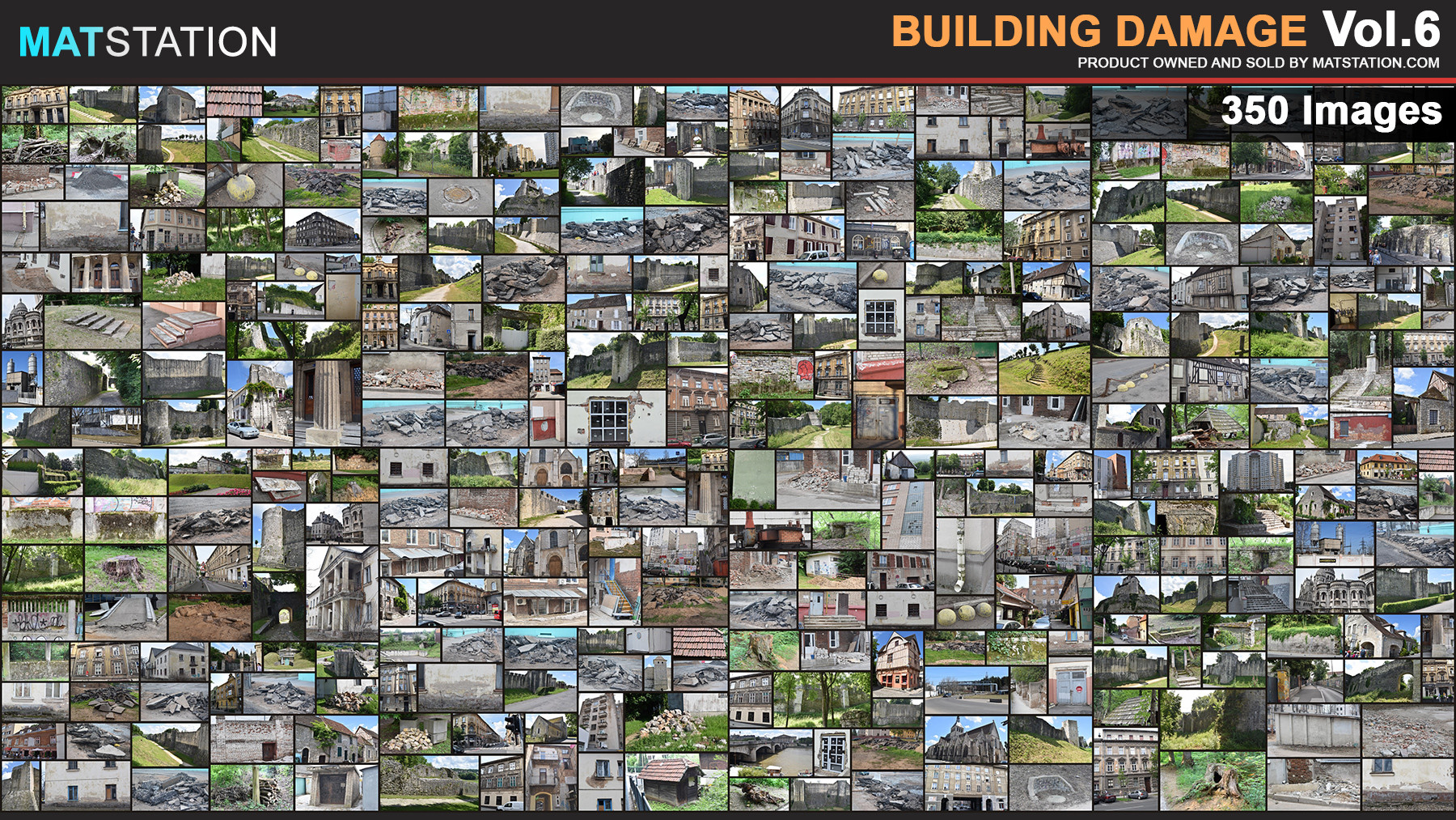 ArtStation - Photo Pack - Building Damage - Vol.6 | Resources