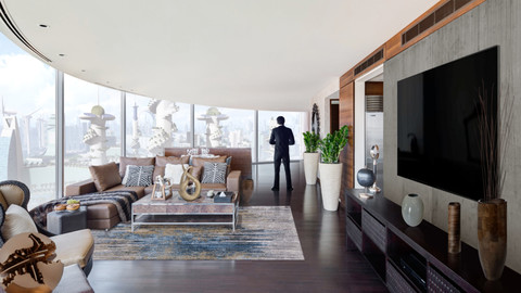 LAYERED PSD File of Luxury High-End Interior Concept Matte Painting