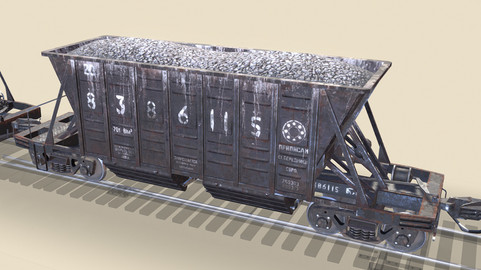 Railway Hopper Car vr3