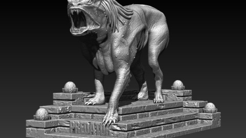 Predator Dog  Model Printing Miniature Assembly File STL-OBJ for 3D Printing FDM-FFF DLP-SLA-SLS inspired by the film, THE PREDATOR, from 2018