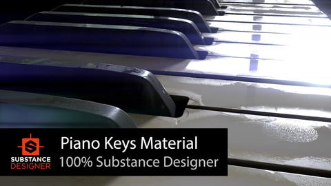 Piano Keys Material - %100 Substance Designer