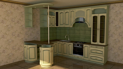 3d model kitchen FREE