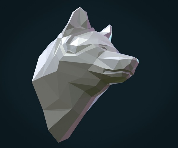 ArtStation - Low poly Wolf head | Resources