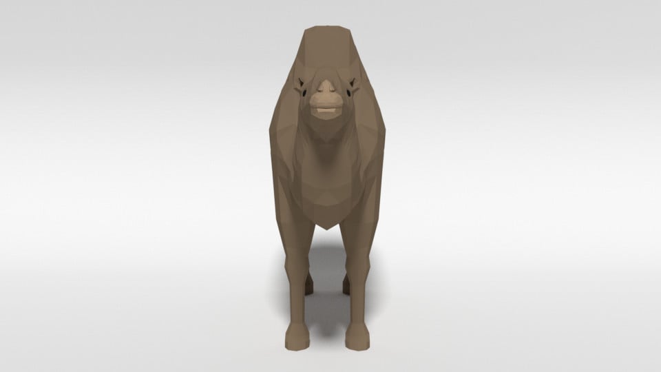 ArtStation - Low Poly Cartoon Bactrian Camel | Resources