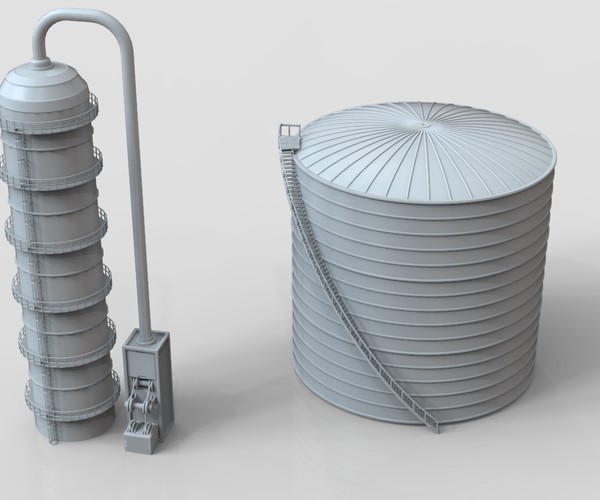 ArtStation - Industrial Tanks - part-2 - 25 pieces | Resources